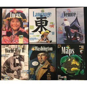 Kids Discover Magazine Lot of 6 Language Incas Venice WWII Washington Maps